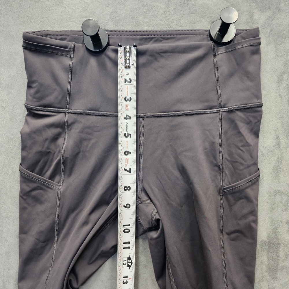 Lululemon Speed Up Crop High Rise Gray Leggings Side Pockets Size 6 LW6AS5S - Picture 7 of 12